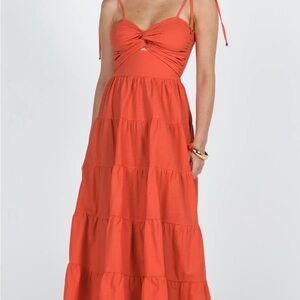 Chavez Tie Strap Tiered Maxi Dress